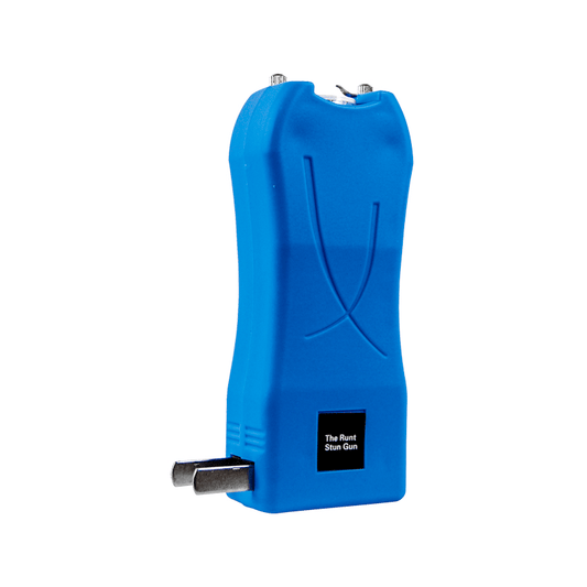 Runt-80-Million-Volt-Stun-Gun-W-Wrist-Strap-Disable-Pin-Blue