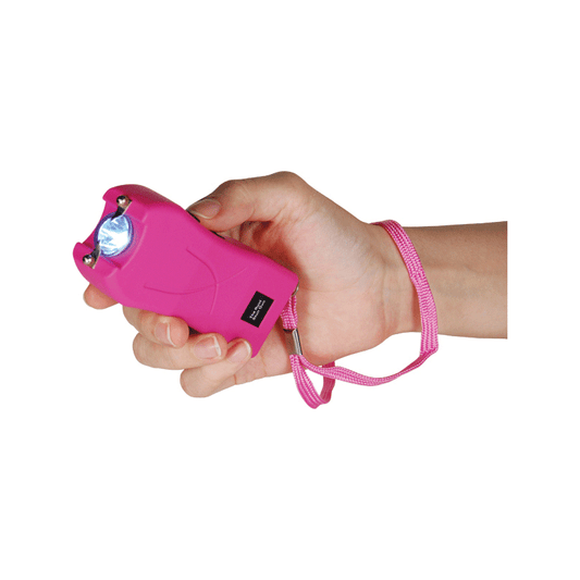 Runt-80-Million-Volt-Stun-Gun-W-Wrist-Strap-Disable-Pin-Pink