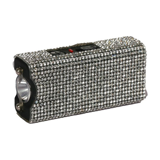 Rhinestun Keychain Stun Gun Silver